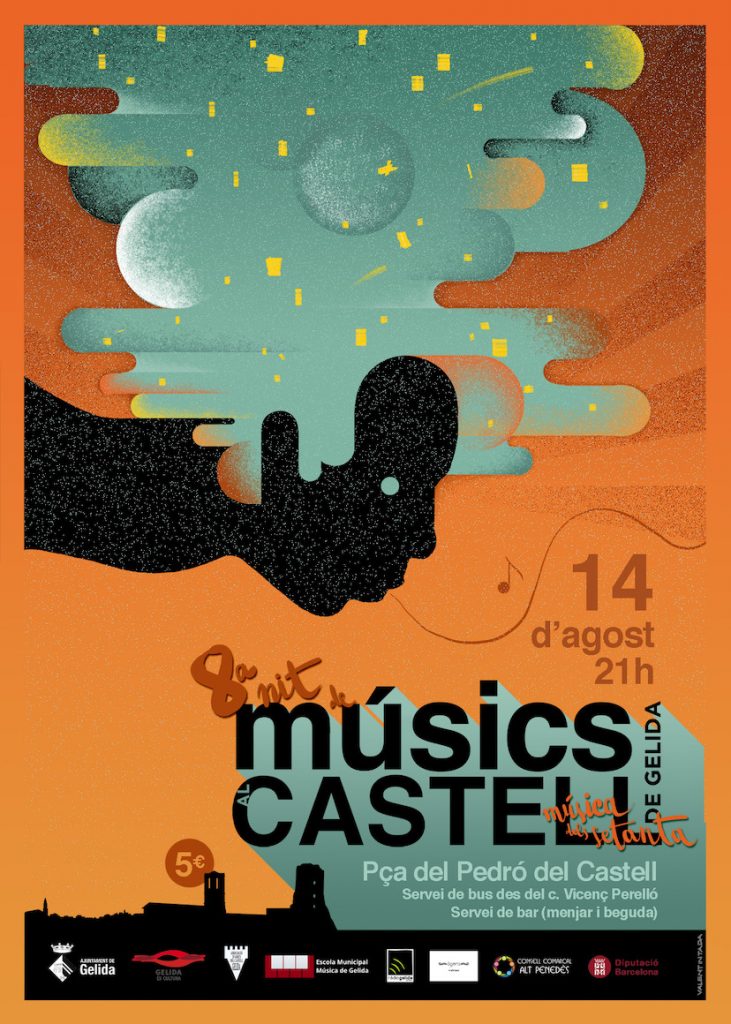 Cartell del concert de Músics de Gelida al Castell de l'edició 2019